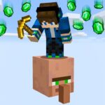 Trapped on One Villager Block in Minecraft - Gameplay, Kingdom Kids Zone, Minecraft - EYstreem