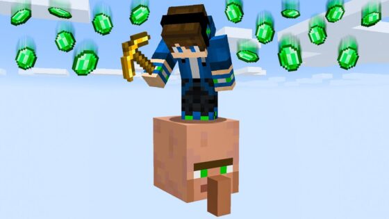 Trapped on One Villager Block in Minecraft - Gameplay, Kingdom Kids Zone, Minecraft - EYstreem
