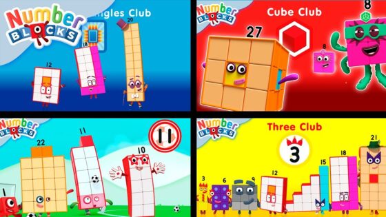 CLUBS Compilation 🤩 | 4 hours of Numberblocks full episodes | Maths for Kids | Learn to Count - Kingdom Kids Zone, Little Learners - Numberblocks
