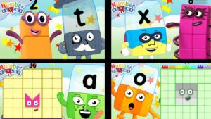 Learn to count & read | 4 hours of Alphablocks & Numberblocks Crossover – All Levels - Kingdom Kids Zone, Little Learners - Numberblocks