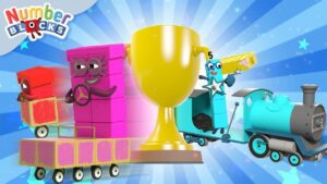 Cars, Trains and Automobiles! 🏆 | Learn to count and race! 3 2 1 Go! | Numberblocks - Kingdom Kids Zone, Little Learners - Numberblocks