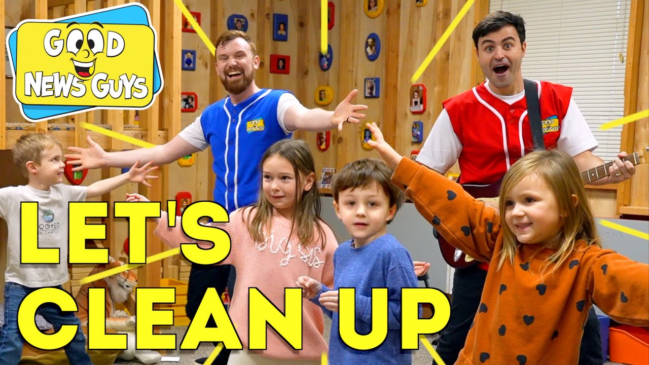 The Clean Up Song! 🧹🙌 | Good News Guys! | Christian Songs for Kids! - Kingdom Kids Zone, Shorts, Sing With Me - Good News Guys