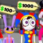 Minecraft, But I Can Hire AMAZING DIGITAL CIRCUS - Gameplay, Kingdom Kids Zone, Minecraft - EYstreem