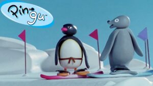 Pingu and Robby Learn Snowboarding 🐧 | Pingu – Official Channel | Cartoons For Kids - Kids (0-5), Kingdom Kids Zone - Pingu - Official Channel