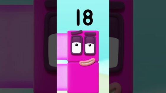 Build Numberblock Eighteen! 🔴 Cartoon Maths fun for Kids | Learn to Count #shorts - Kingdom Kids Zone, Little Learners, Shorts - Numberblocks