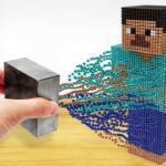 I Built Minecraft using Magnets IRL - Gameplay, Kingdom Kids Zone, Minecraft - EYstreem