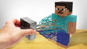I Built Minecraft using Magnets IRL - Gameplay, Kingdom Kids Zone, Minecraft - EYstreem