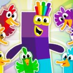 🦆 Seven Little Ducks | NEW Nursery Rhymes & Kids Songs 🎤 | Learn to count | Numberblocks - Kingdom Kids Zone, Little Learners - Numberblocks