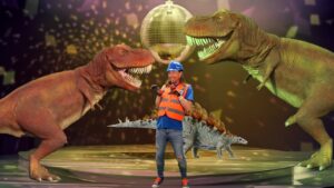 Dinosaur Song Interactive | Dino Disco DANCE - Kingdom Kids Zone, Sing With Me - Handyman Hal - Music for Kids