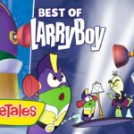 Cover art for VeggieTales Best of LarryBoy featuring colorful veggie superheroes.