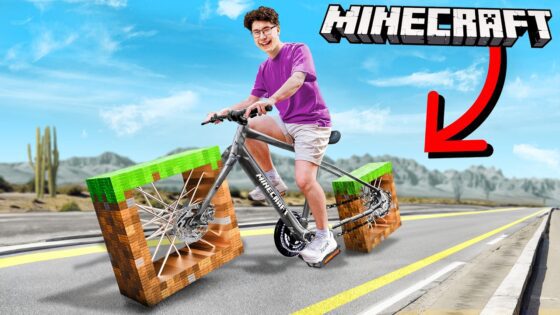 I Made a Bike Out of Minecraft Blocks - Gameplay, Kingdom Kids Zone, Minecraft - EYstreem