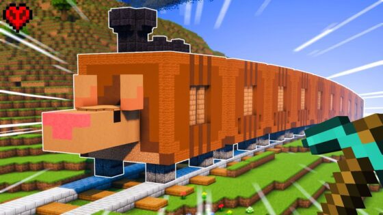 I Built an Armadillo TRAIN (don't ask why) - Gameplay, Kingdom Kids Zone, Minecraft - CringyGull