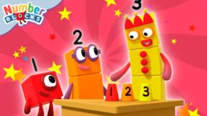 One, Two, Three | Full Episode – S1 E5 | Numberblocks (Level 1 – Red 🔴) - Kingdom Kids Zone, Little Learners - Numberblocks