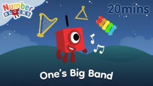 🌙📚 One's Big Band: 20 min Kids Bedtime Story Adventure✨| 123 Learn to count | Numberblocks - Kingdom Kids Zone, Little Learners - Numberblocks