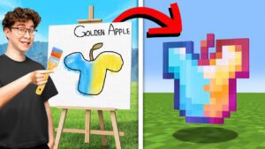 Any Item I Paint in Real Life, I Get in Minecraft - Gameplay, Kingdom Kids Zone, Minecraft - EYstreem