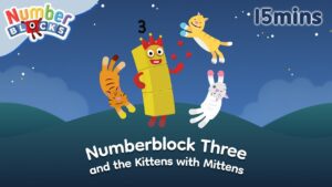 Numberblock Three and the Kittens 🐱😺🙀 | Bedtime Story Adventure✨| Learn to count | Numberblocks - Kingdom Kids Zone, Little Learners - Numberblocks