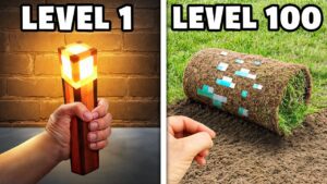 Level 1 to 100 DIY Minecraft Inventions - Gameplay, Kingdom Kids Zone, Minecraft - EYstreem