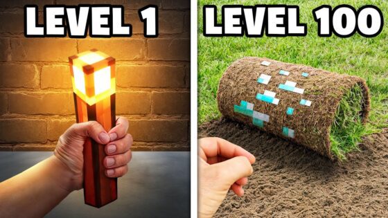 Level 1 to 100 DIY Minecraft Inventions - Gameplay, Kingdom Kids Zone, Minecraft - EYstreem