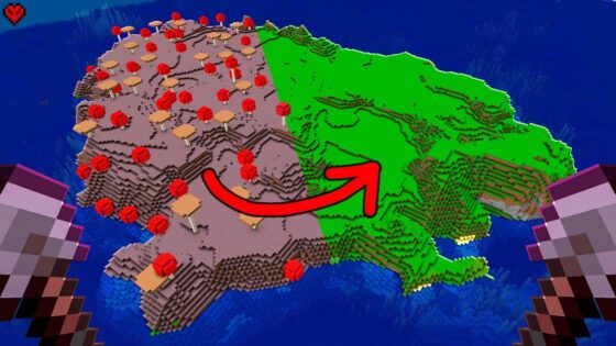 Transforming a Mushroom Island - Gameplay, Kingdom Kids Zone, Minecraft - CringyGull