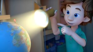 How The Earth Spins | The Fixies | Cartoon for kids - Kingdom Kids Zone, Little Learners - The Fixies