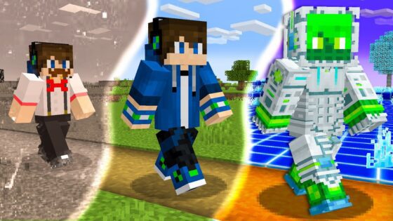 PAST to FUTURE of EYstreem in Minecraft - Gameplay, Kingdom Kids Zone, Minecraft - EYstreem
