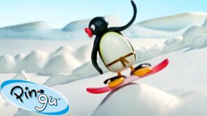 Robby Surfing the Snow! 🐧 | Pingu – Official Channel | Cartoons For Kids - Kids (0-5), Kingdom Kids Zone - Pingu - Official Channel