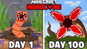 I Survived 100 Days as a WORM in Minecraft - Gameplay, Kingdom Kids Zone, Minecraft - EYstreem