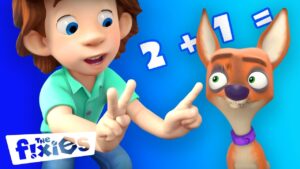 Teaching his dog to count | The Fixies | Cartoon for kids - Kingdom Kids Zone, Little Learners - The Fixies