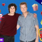 Thumbnail for The Fun Show: two smiling male hosts posing together on a blue background with icons (heart, popcorn, banana, dog) and a 'Full Episode' banner; 'Brand New!' graphic to imply new content; exclusive.