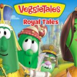 VeggieTales: Royal Tales cover showing four anthropomorphic vegetables in royal outfits against a colorful landscape.