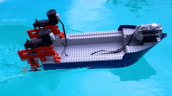 Making a Fast Lego Boat 3/3 – underwater propellers - Kids (6-9), Kingdom Kids Zone - Brick Experiment Channel