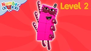 Eight | Full Episode – S2 E3 | Numberblocks (Level 2 – Orange 🟠) - Kingdom Kids Zone, Little Learners - Numberblocks