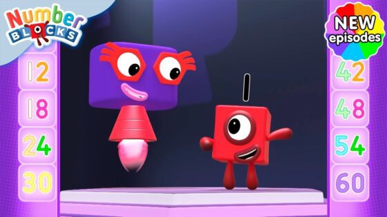 The Rolling Sixes | Series 7 | Learn Times Tables | Learn to Count | Numberblocks - Kingdom Kids Zone, Little Learners - Numberblocks
