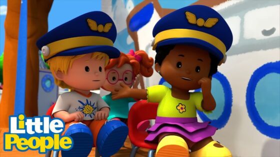 Little People | Day in the Life of a Pilot! 🧑‍✈️ | Educational Cartoons | Little People Fisher Price - Kids TV Series, Kingdom Kids Zone - Little People - Fisher Price