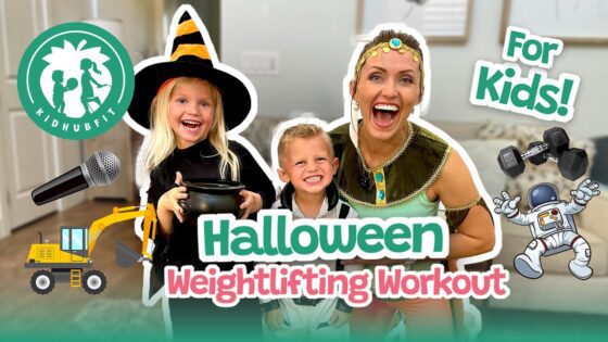 Halloween Workout For Kids! (Ages 3 to 7) Weightlifting Using Toys For Weights! Kids Lifting Weights - Kingdom Kids Zone, Little Learners - Happy Hubbard’s - Educational Videos for Kids