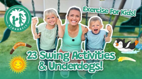 Outdoor Exercise For Kids! Swing Set Activities! New Underdogs To Try With Your Kids! - Kingdom Kids Zone, Little Learners - Happy Hubbard’s - Educational Videos for Kids