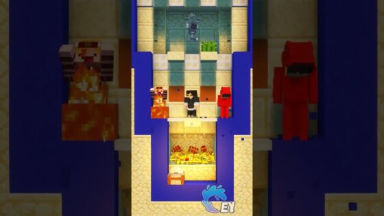 Who Can Get to the Bottom First? #minecraft - Gameplay, Kingdom Kids Zone, Minecraft - EYstreem
