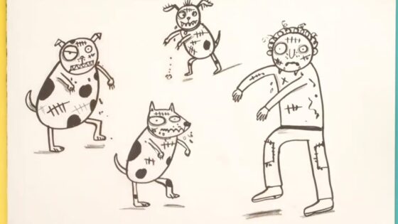 Dog Zombies | The Brilliant World Of Tom Gates | Draw It | Funny Cartoons For Kids - Kids (6-9), Kingdom Kids Zone - Tom Gates Brilliant World