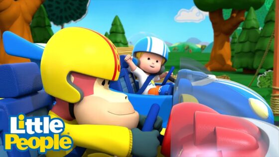 Little People | Incredible Car Race! 🏎️ Who Will Win? | 1 Hour Cartoons | Little People Fisher Price - Kids TV Series, Kingdom Kids Zone - Little People - Fisher Price