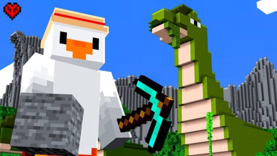 Building Mountains for my Dino Park - Gameplay, Kingdom Kids Zone, Minecraft - CringyGull