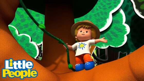 Little People | Eddie Performs His Best Swinging Trick! | 1 Hour Cartoon |Little People Fisher Price - Kids TV Series, Kingdom Kids Zone - Little People - Fisher Price