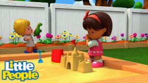 Little People | The MOST Beautiful Sand Castle 🏰 | Educational Cartoons | Little People Fisher Price - Kids TV Series, Kingdom Kids Zone - Little People - Fisher Price