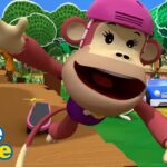 Little People | The Monkey Flew off its Skateboard! 🛹 | 1 Hour Cartoons | Little People Fisher Price - Kids TV Series, Kingdom Kids Zone - Little People - Fisher Price