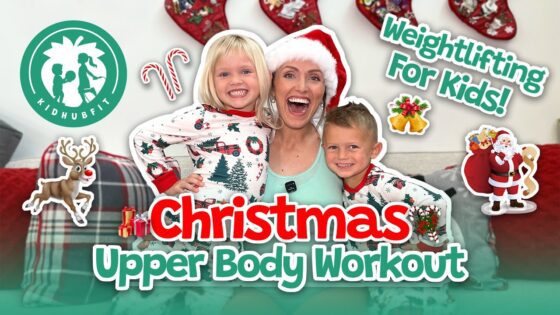 Upper Body Weightlifting Workout For Kids! Christmas Exercise at Home! Ages 3-9 Kids Lifting Weights - Kingdom Kids Zone, Little Learners - Happy Hubbard’s - Educational Videos for Kids