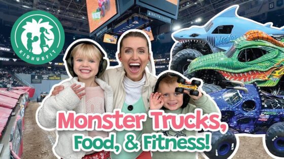 Monster Trucks & Exercise For Kids! Healthy Snacks! Educational Video! Monster Jam! Motorcycle Jumps - Kingdom Kids Zone, Little Learners - Happy Hubbard’s - Educational Videos for Kids