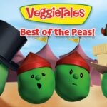 VeggieTales cover: green peas in hats with 'Best of the Peas!' title above a colorful circus backdrop.