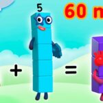 First Grade Math Compilation ➕ | Counting for Kids | 1 Hour of Full Episodes | @Numberblocks - Kingdom Kids Zone, Little Learners - Numberblocks