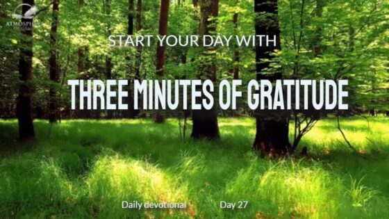 New Daily Devotional- 3 Minutes of Gratitude Day 27 ‣ Witness21