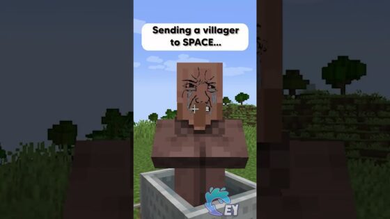 Sending a Villager to Space! #minecraft - Gameplay, Kingdom Kids Zone, Minecraft - EYstreem