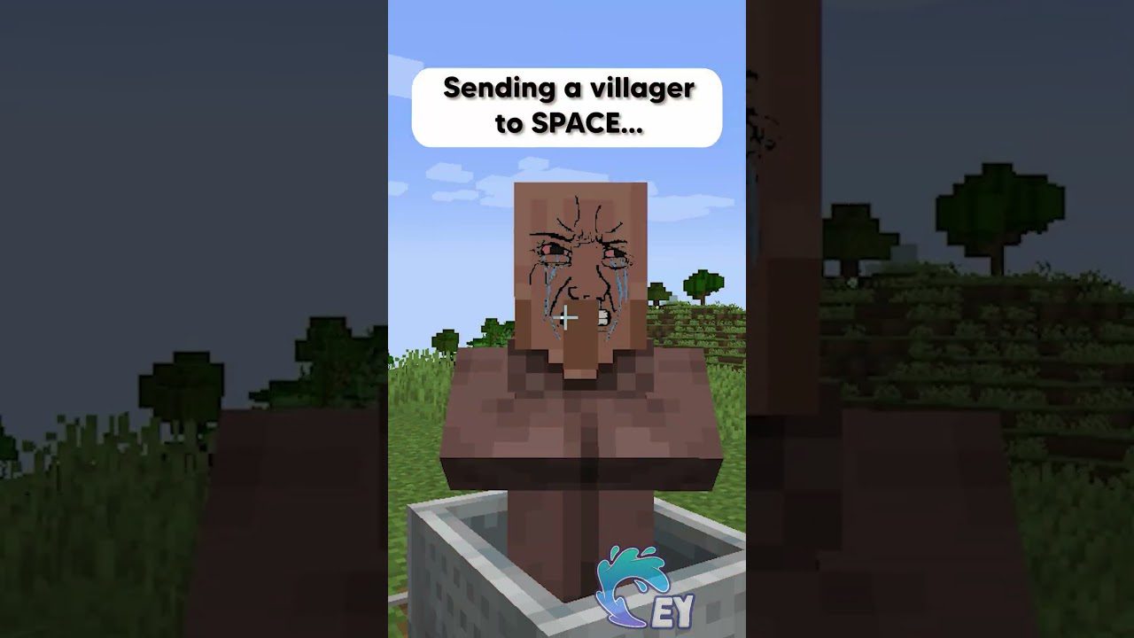 Sending a Villager to Space! #minecraft - Gameplay, Kingdom Kids Zone, Minecraft - EYstreem